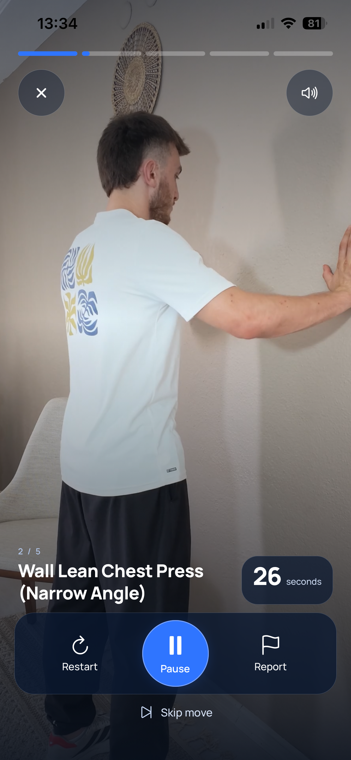 Stappn guided movement screen
