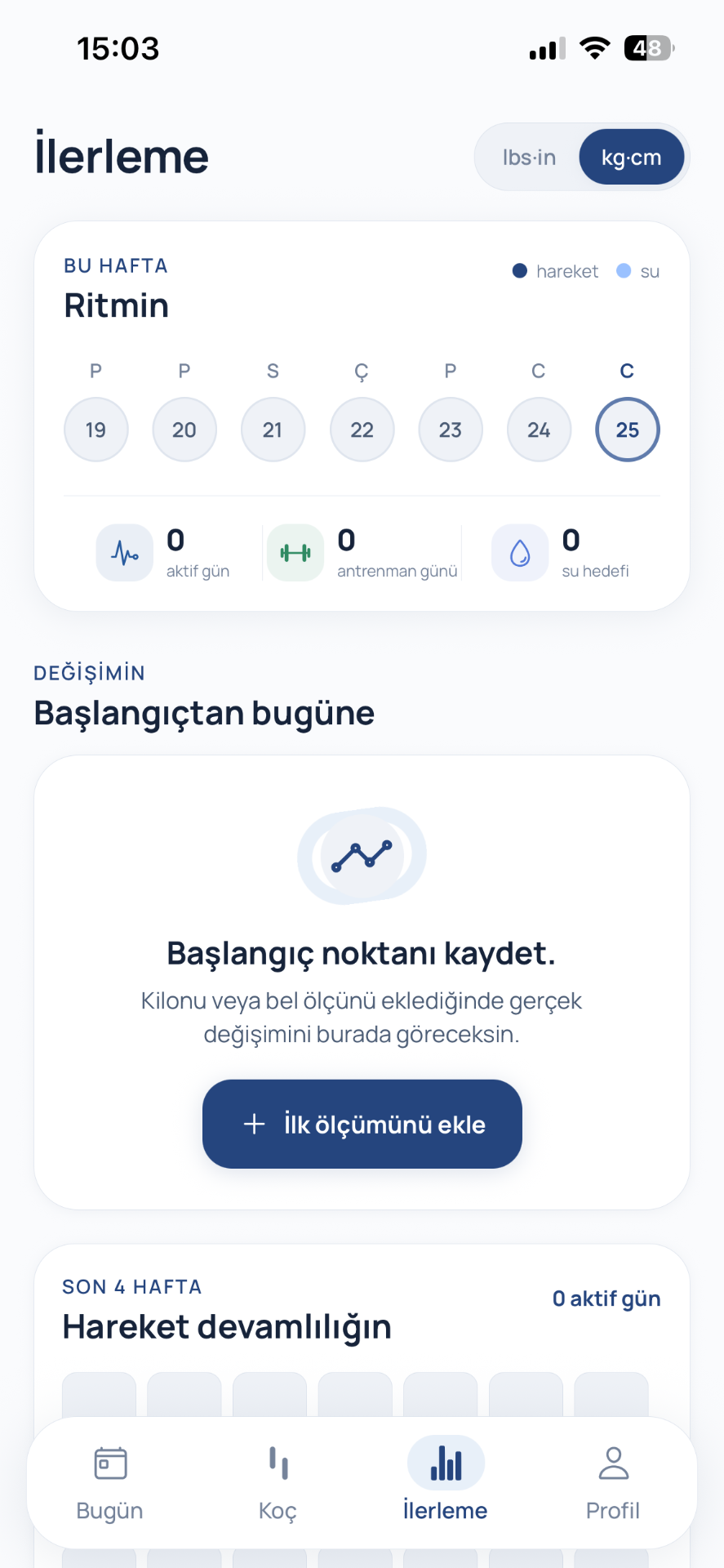 Stappn — İlerleme ekranı